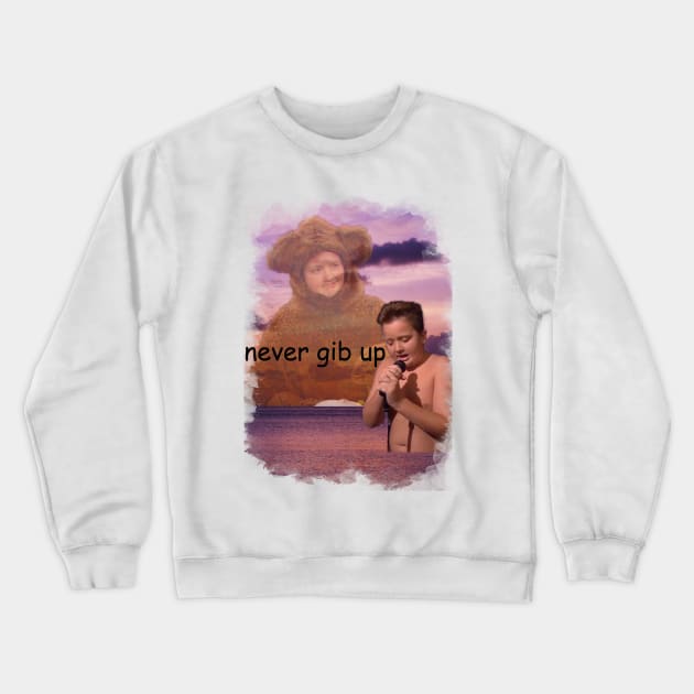 never gib up gibby Crewneck Sweatshirt by InMyMentalEra